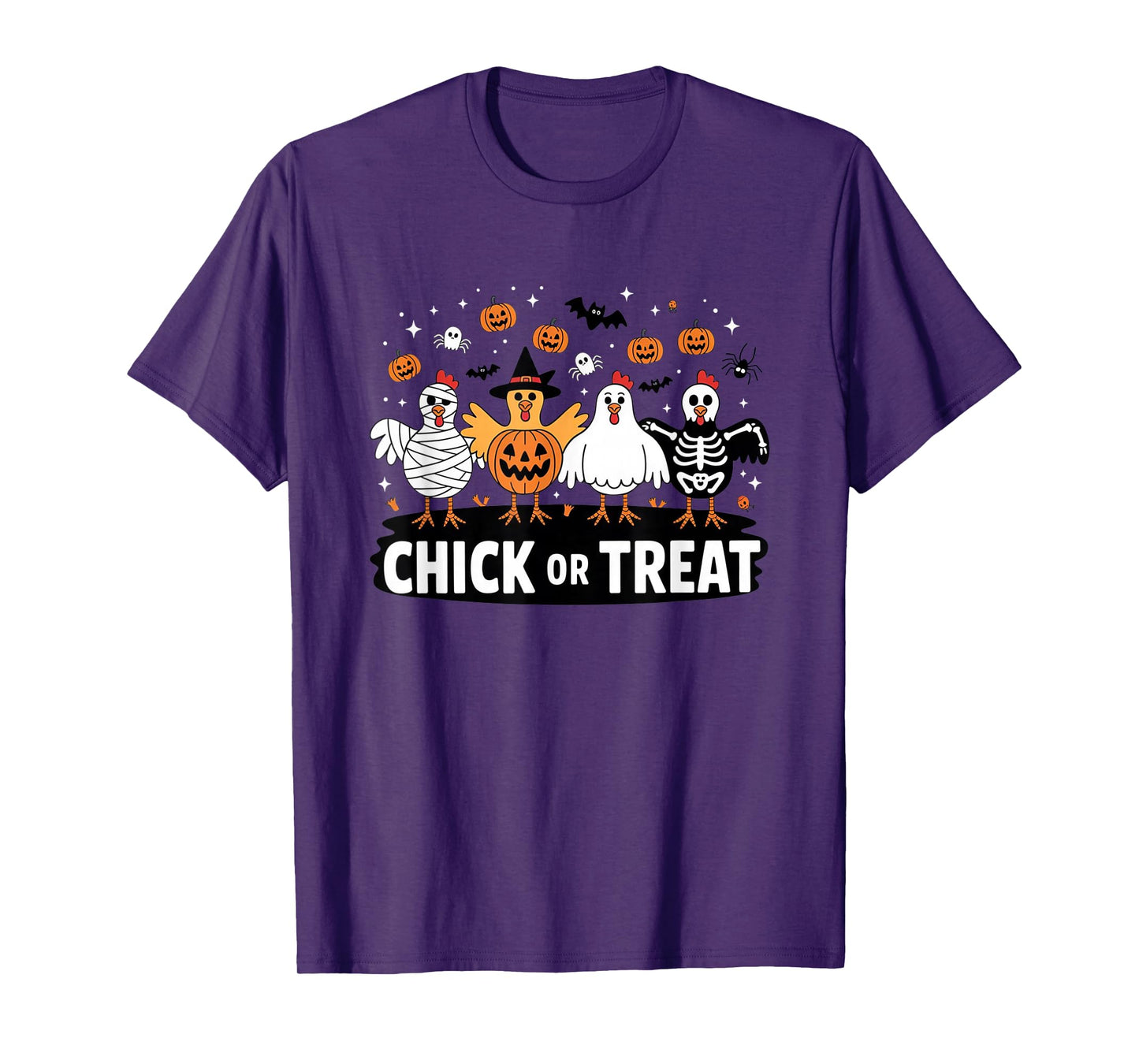 Funny Chicken Chick or Treat Halloween Pun T-Shirt
