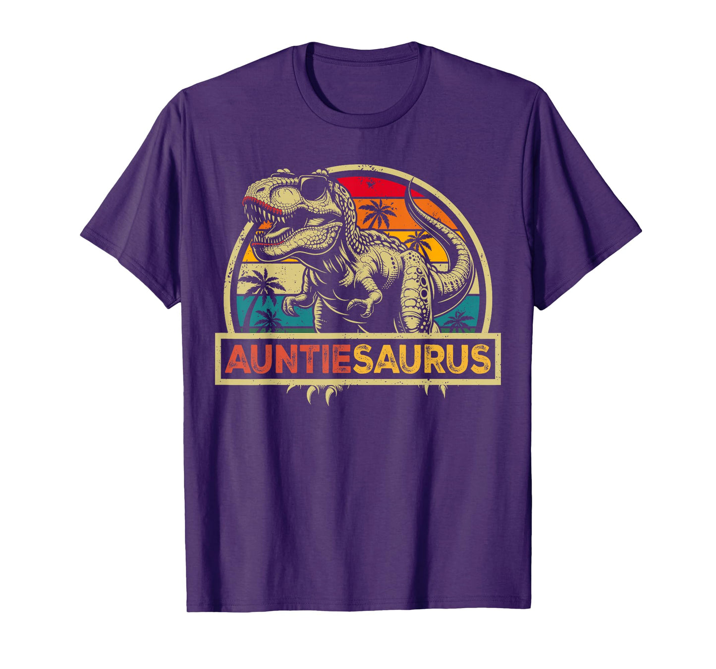 Auntiesaurus T Rex Dinosaur Auntie Saurus Family Matching T-Shirt