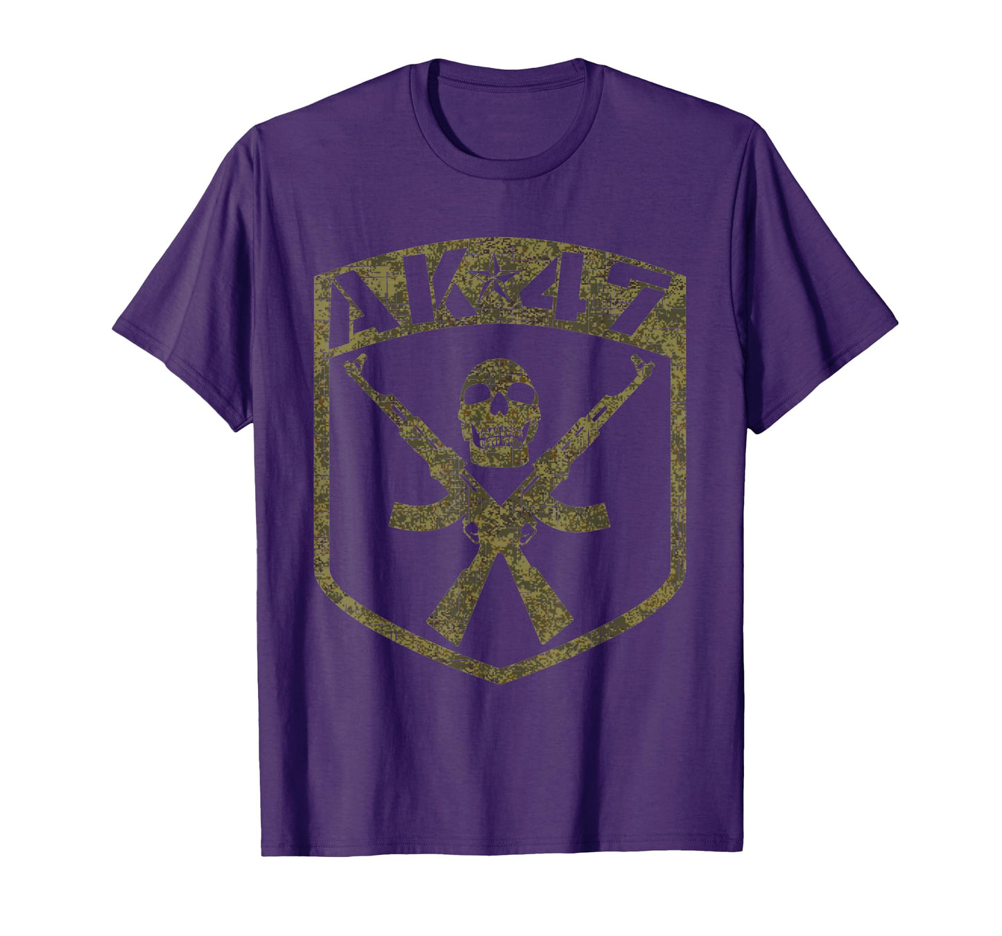 Kalashnikov AK-47 Assault Rifle Camouflage Skull T-Shirt