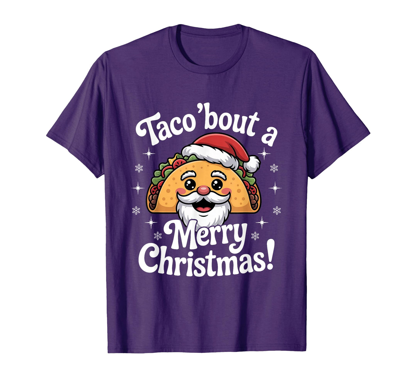 Taco ‘Bout a Merry Christmas Food Puns Mexican Santa Claus T-Shirt