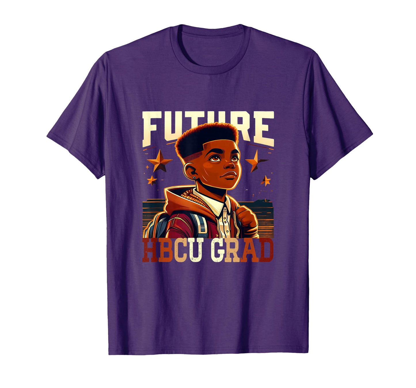 Future HBCU Grad kids Black Boys Afro Black History Month T-Shirt