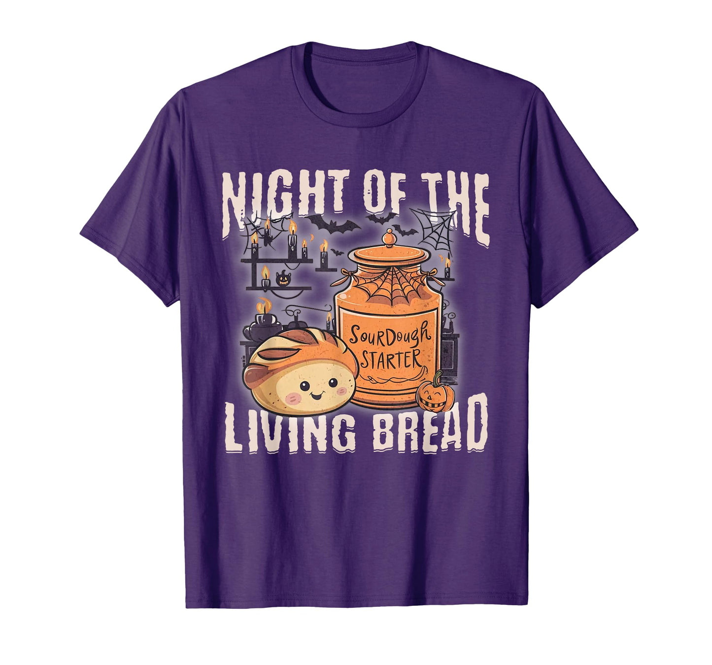 Night Of The Vintage Living Halloween Bread Spooky Season T-Shirt