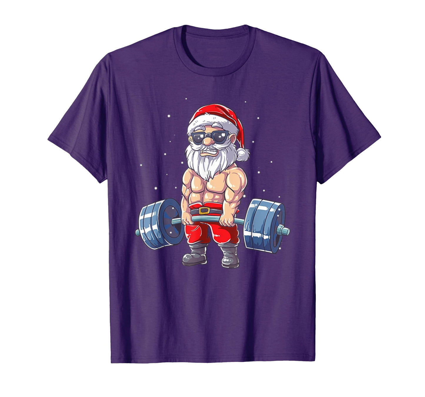 Weightlifting Santa Claus Christmas Fitness Gym T-Shirt