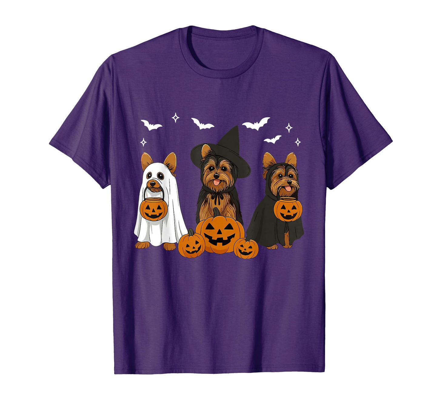 Yorkshire Terrier Halloween Witch Yorkie Dog Mom Dog Lover T-Shirt
