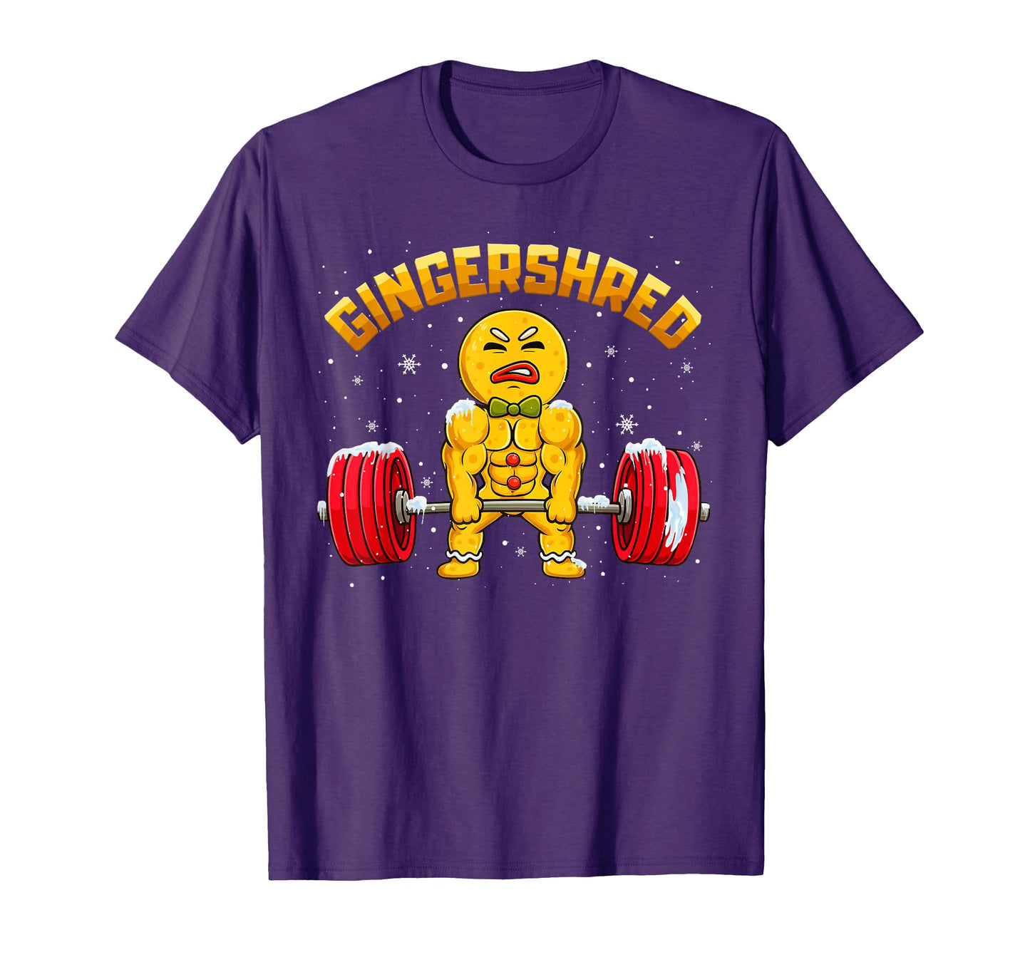 Gingershred Gym Bodybuilding Gingerbread Holiday Christmas T-Shirt