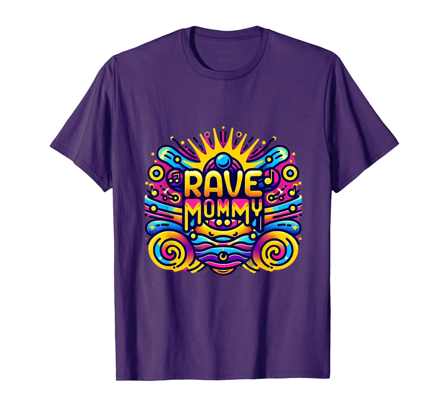 Retro Rave Mommy EDM Festival Gear women's Graphic Print T-Shirt