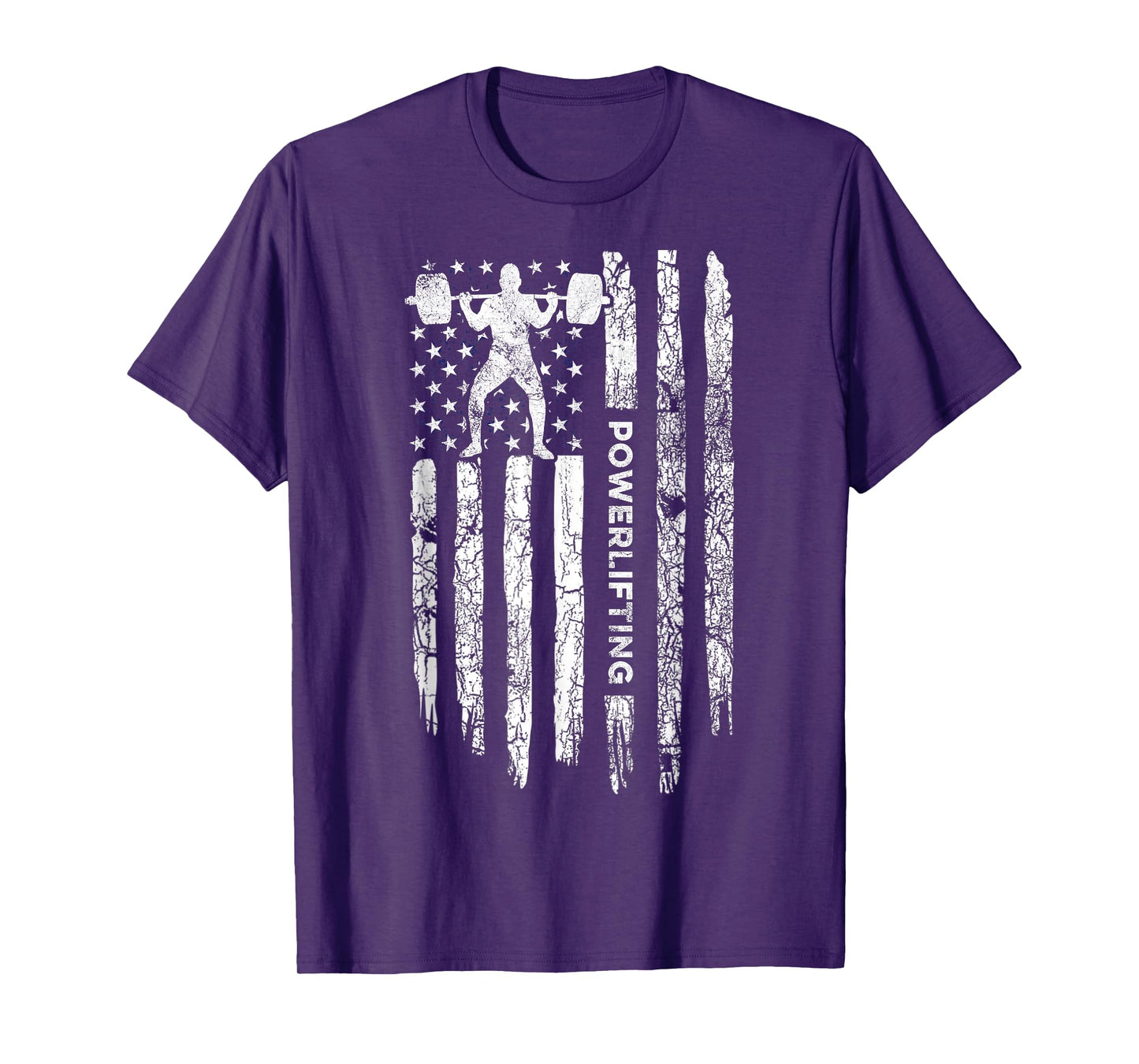 Patriotic Power Lifter Gym Funny American Flag Powerlifting T-Shirt