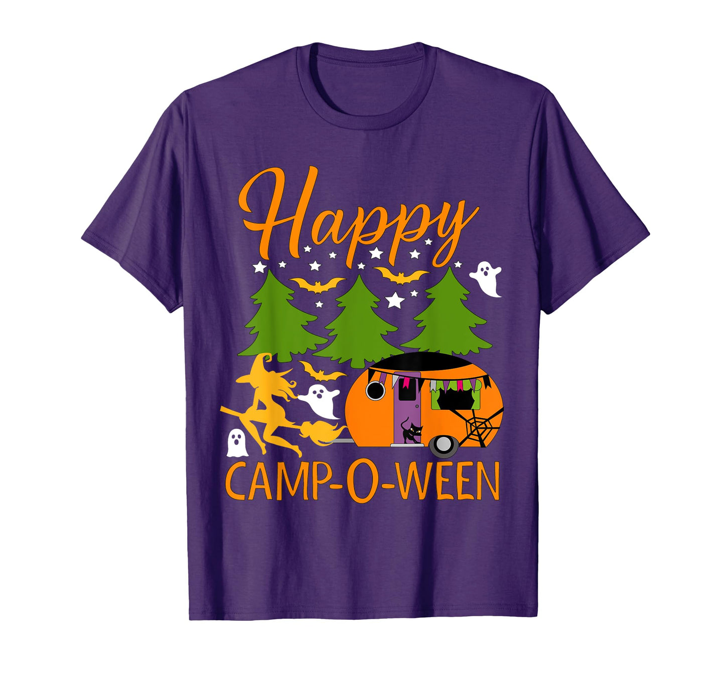 Happy Camp-O-Ween Halloween Camping Camper T-Shirt