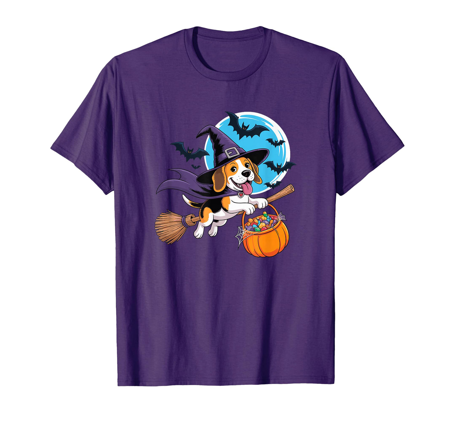 Halloween Witch Beagle Moon Beagles T-Shirt