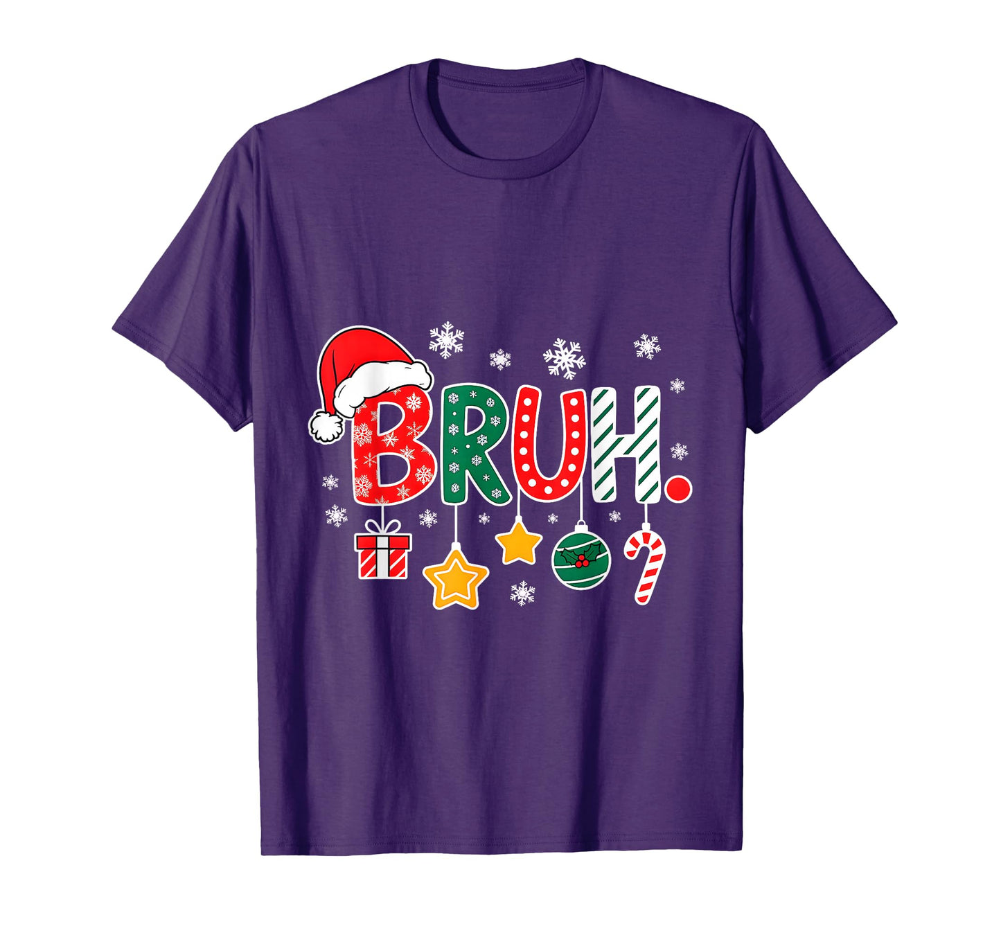Bruh Funny Christmas Bruh Teens Boys Kids Xmas Pajamas T-Shirt