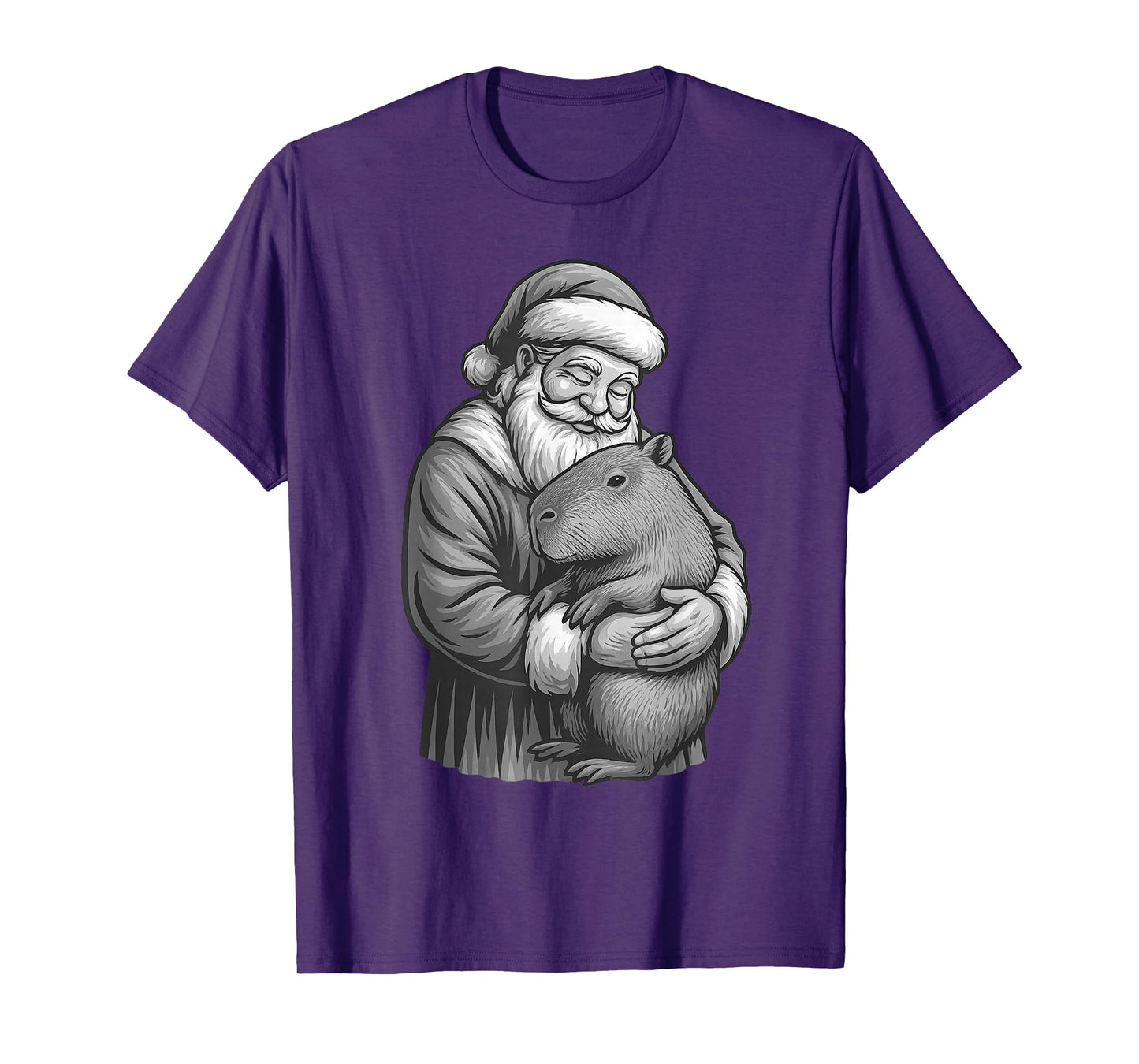 Capybara Santa Claus Christmas Animal Lover T-Shirt