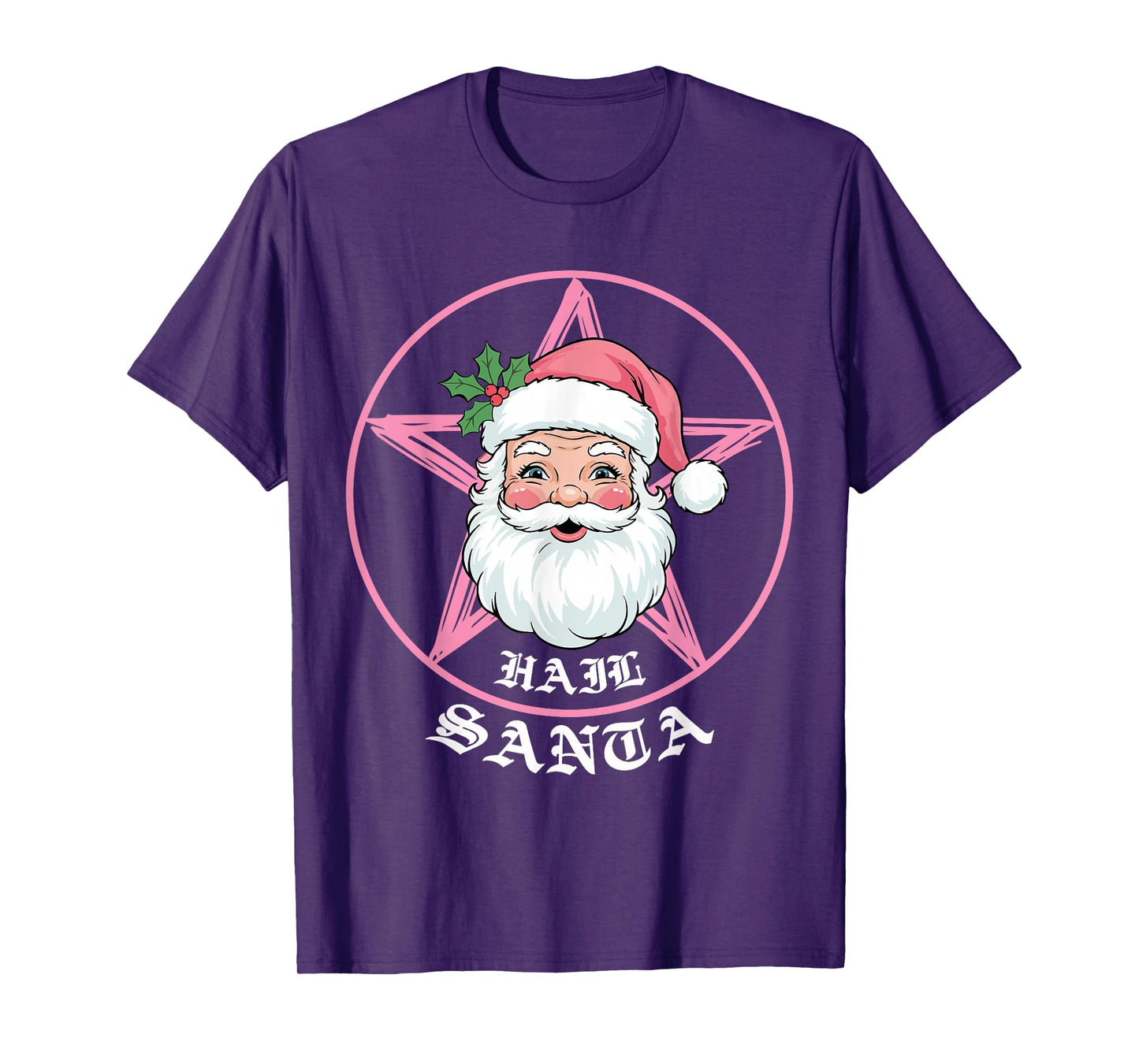 Hail Santa Pagan Solstice Gothic Metal Christmas Funny T-Shirt