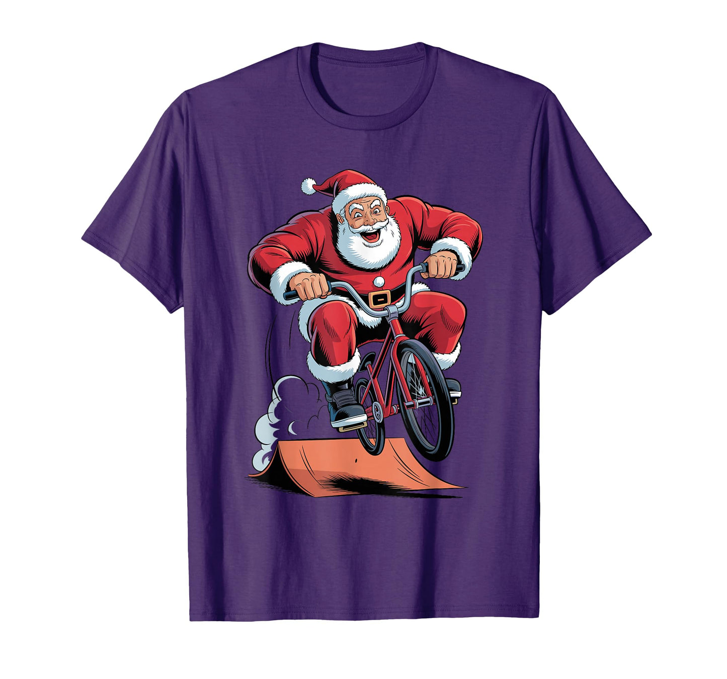 Funny Santa Riding BMX Lover Holiday Christmas Xmas Pajama T-Shirt