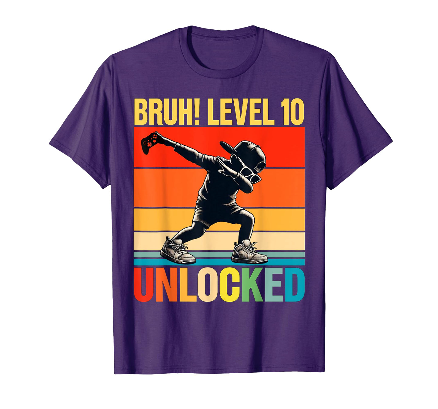10 Year Old Birthday Dabbing Boy Bruh 10th level unlocked T-Shirt