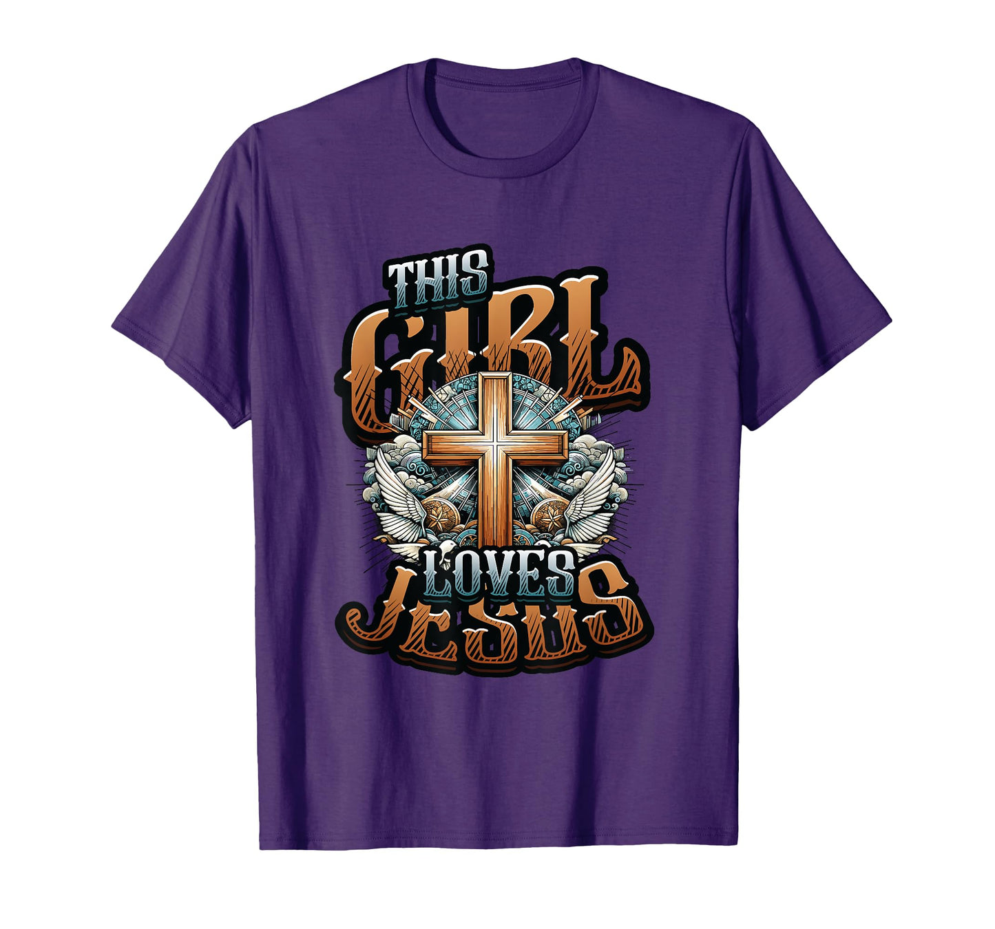 This Girl Loves Jesus - Christian Girls Jesus T-Shirt