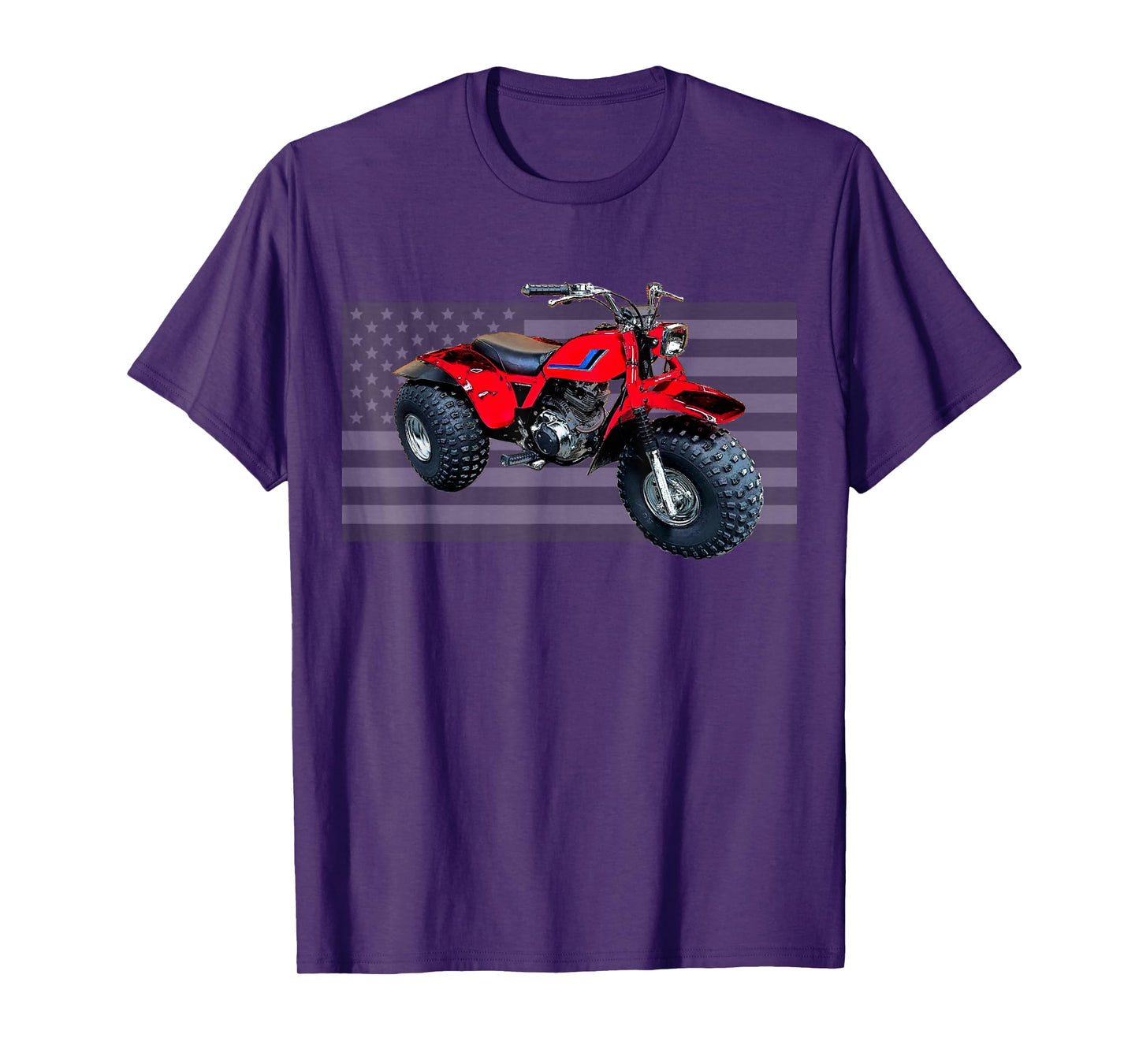Vintage American Flag 3 Wheeler ATV, ATC T-Shirt