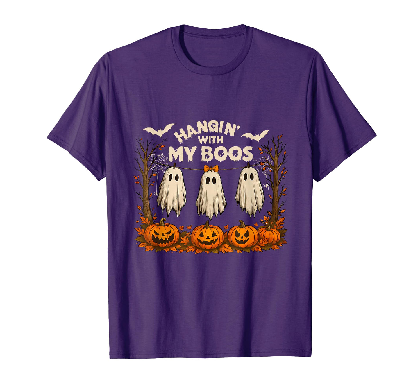Hangin’ with My Boos Boo-JEE Halloween Boujee Ghost Boy Girl T-Shirt