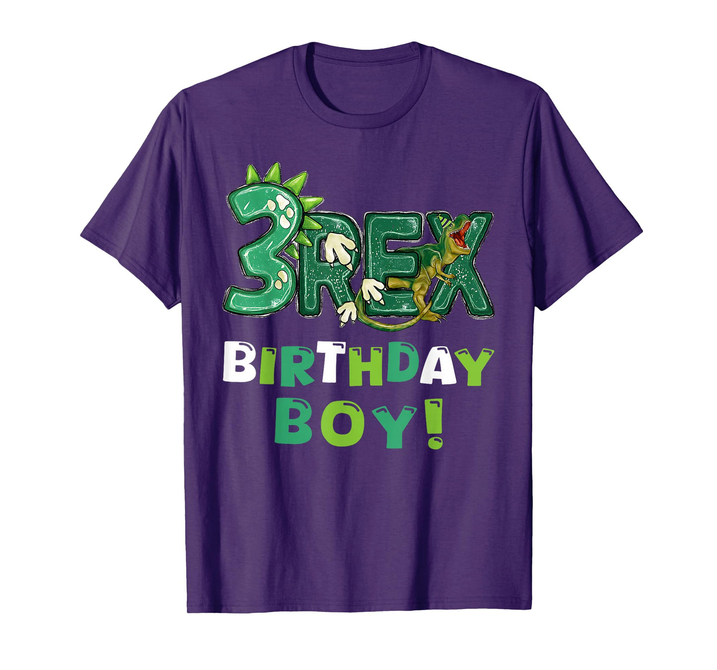 Three Rex 3rd Birthday Third Dinosaur 3 Year Old T-Shirt