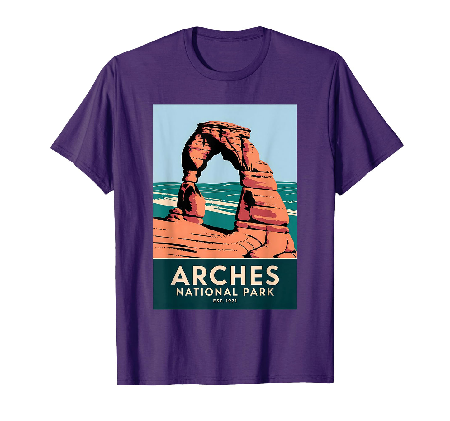 Arches National Park Vintage Camping Hiking Men Women Kids T-Shirt