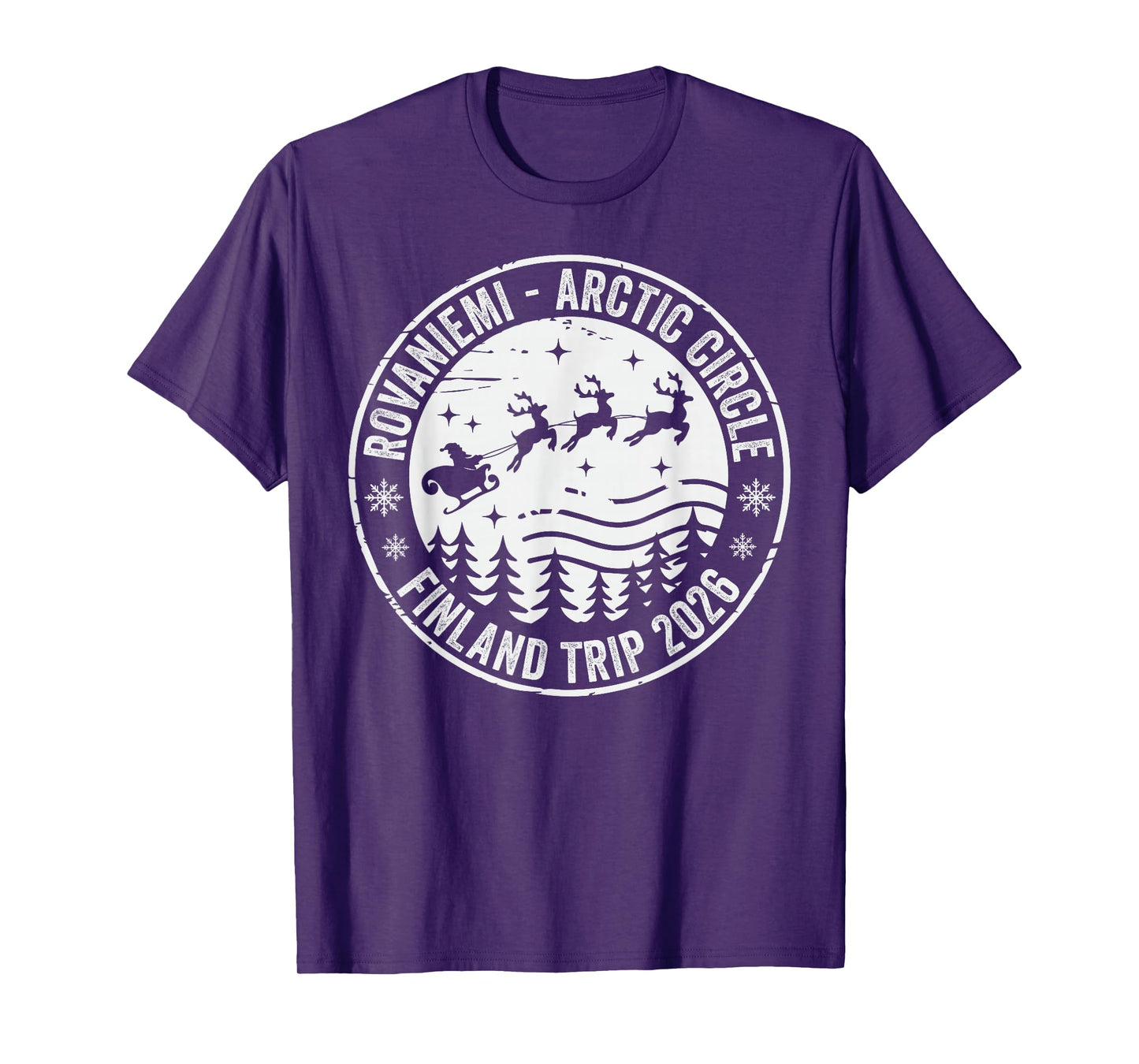 Rovaniemi Santa Claus Village Finland Snow Trip 2026 Lapland T-Shirt