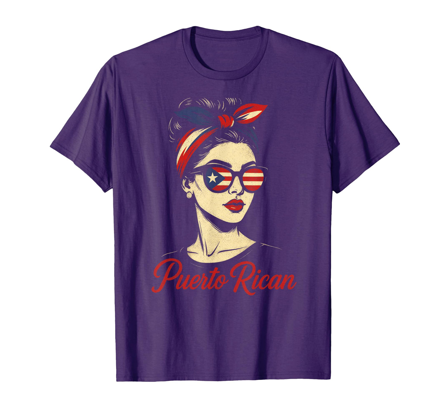 Puerto Rican Culture Woman Vintage Flag Latina T-Shirt