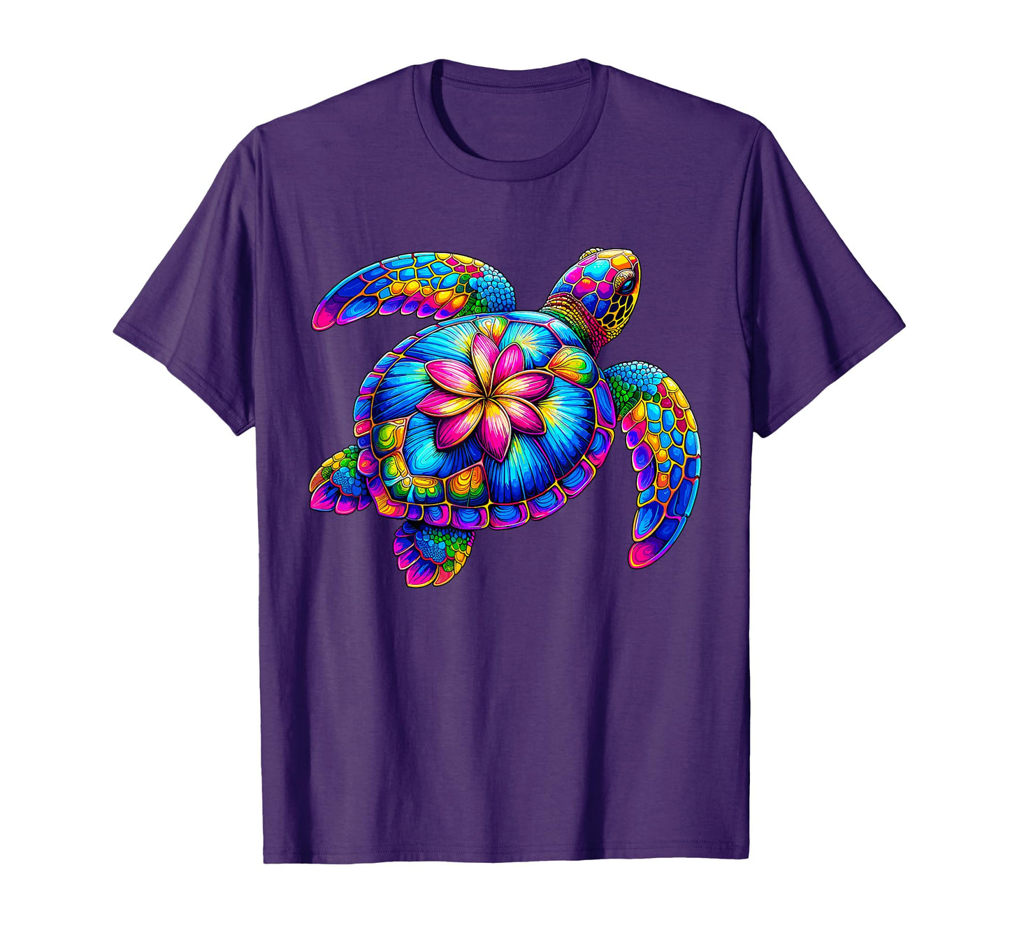 Hawaiian Sea Turtle Tie-Dye Hawaii Colorful Beach Summer T-Shirt