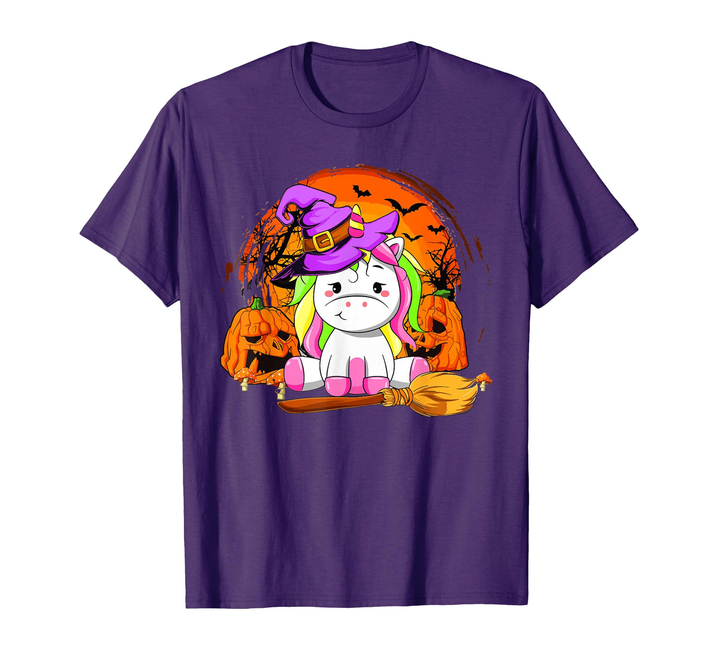 Unicorn Witch Halloween Costume Kids T-Shirt