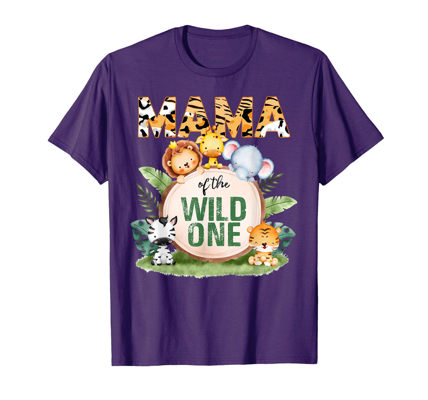 Mama Of The Wild One 1st Birthday Safari Family Matching T-Shirt