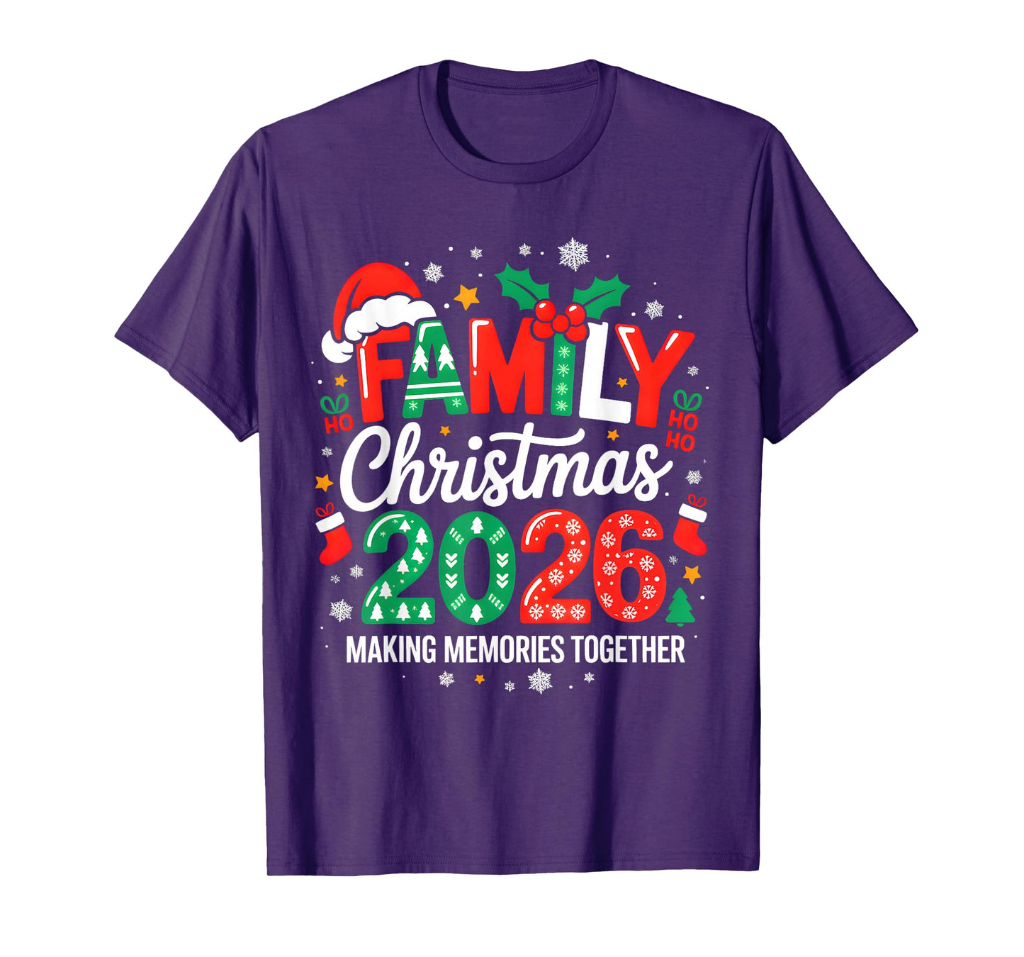 Family Christmas 2026 Squad Santa Elf Xmas Matching Costume T-Shirt