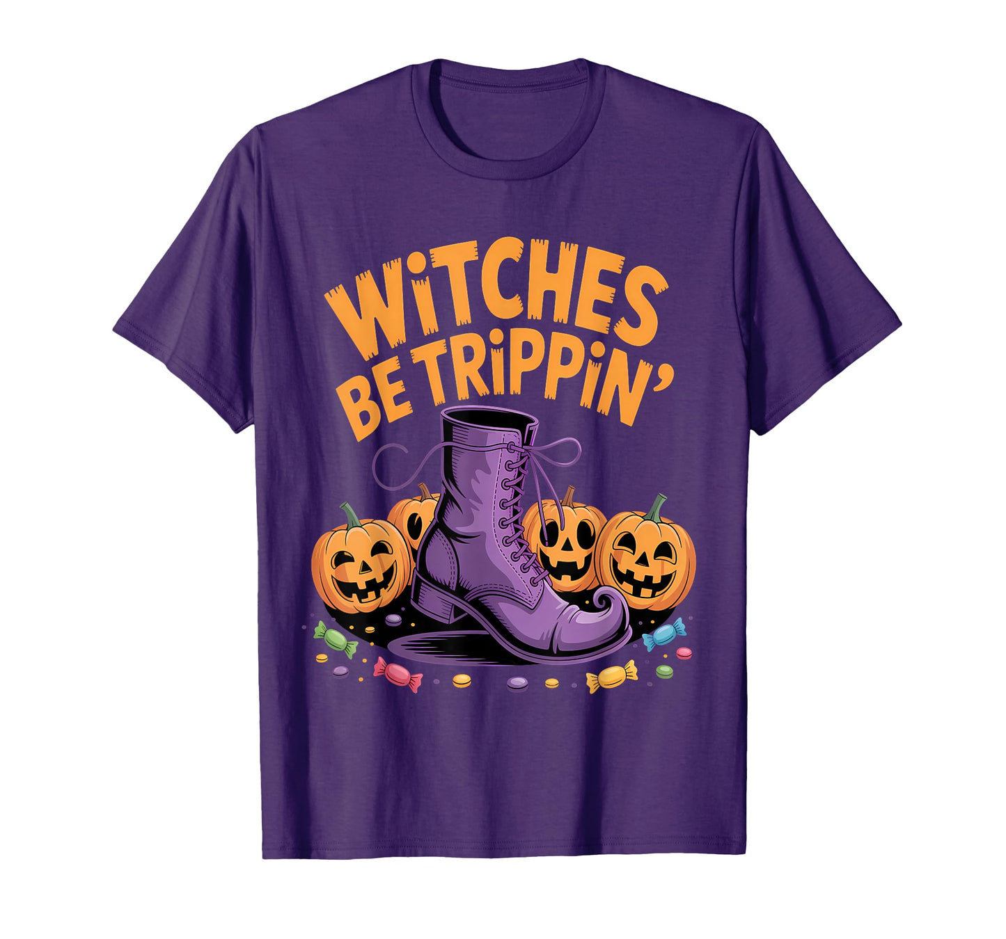 Witches Be Trippin' Halloween Humor Design T-Shirt