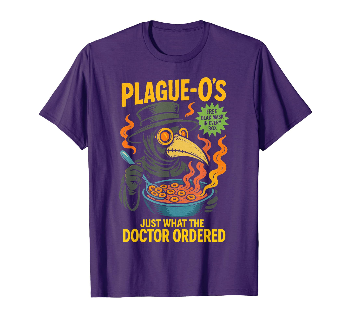 Plague Doctor Cereal Parody Funny Dark Humor Gift T-Shirt