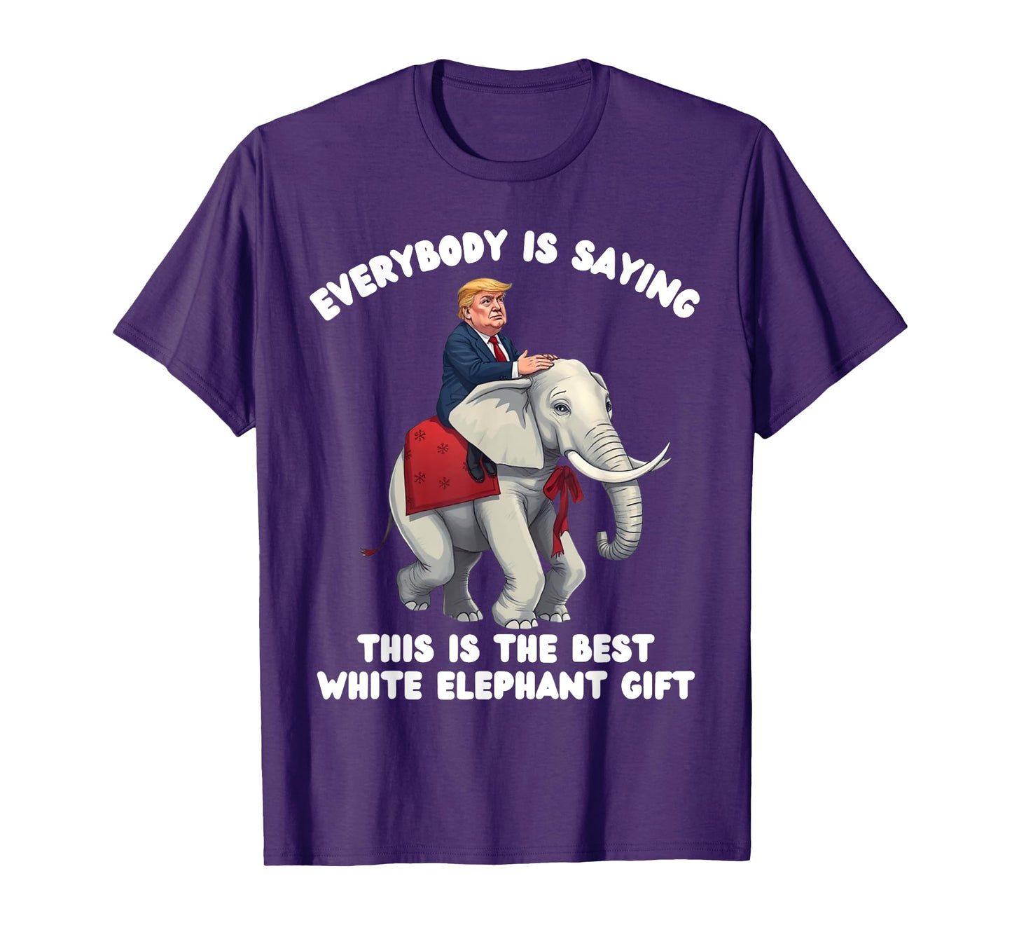 Funny White Elephant Gag Wrapped Elephant Dumb T-Shirt