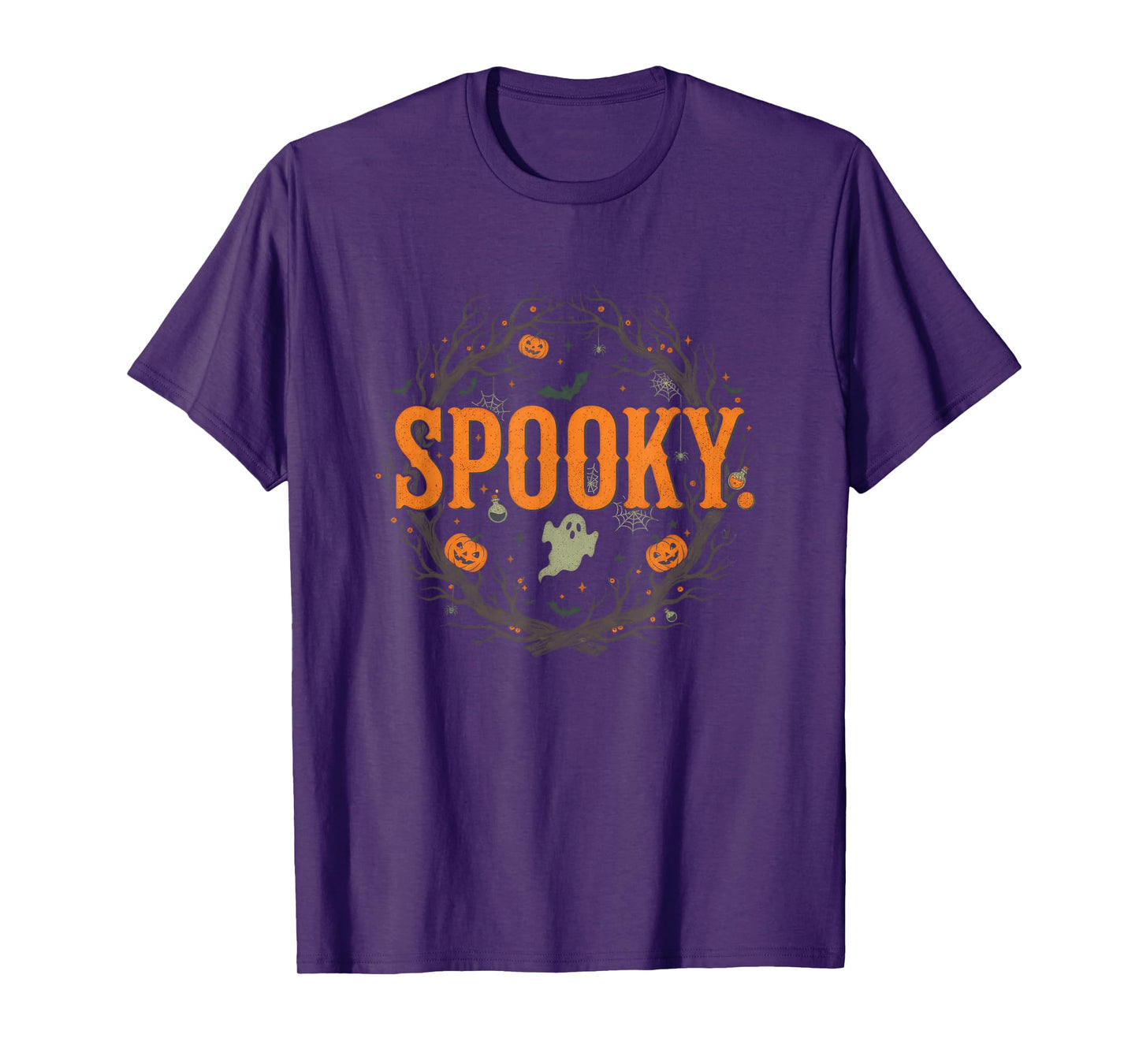 Spooky Jack O Lantern Ghosts Funny Halloween Trick or Treat T-Shirt