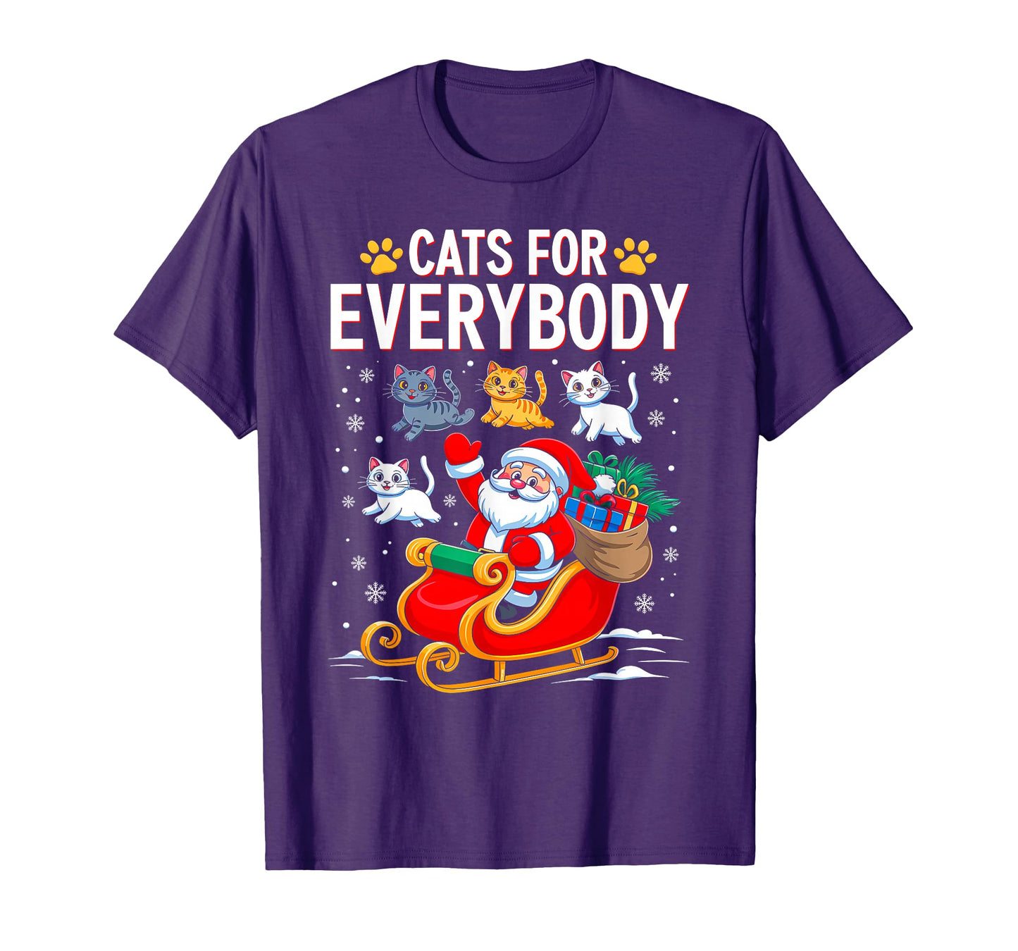Cats for Everybody Christmas Santa Cat Lover Xmas Pajamas T-Shirt