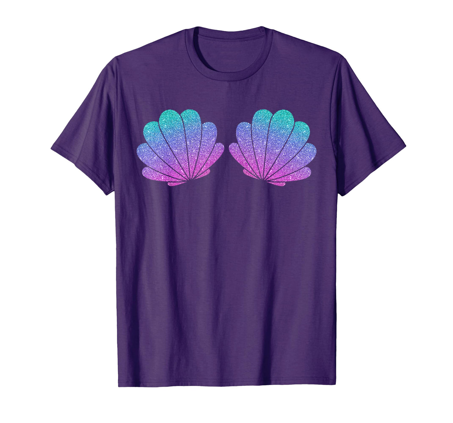 Sea Shell Bra Mermaid Birthday Beach Party Halloween Costume T-Shirt