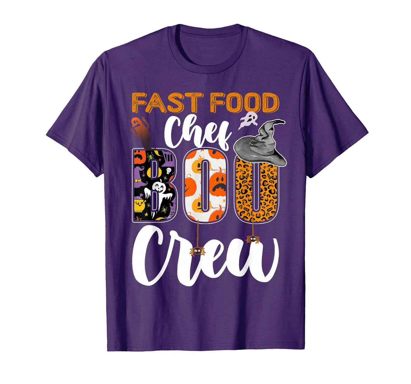 Fast Food Chef Boo Crew Halloween Match Fast-Food T-Shirt