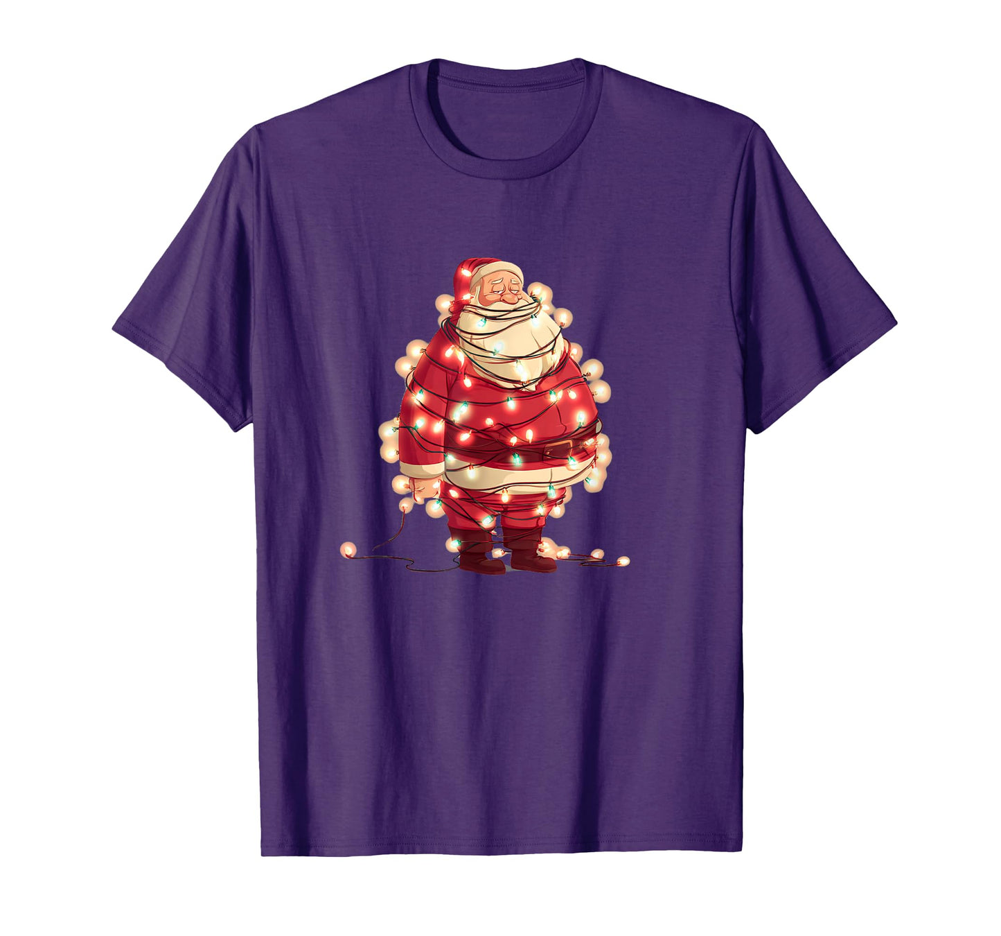 Nice Xmas Lights with Santa Claus Look T-Shirt