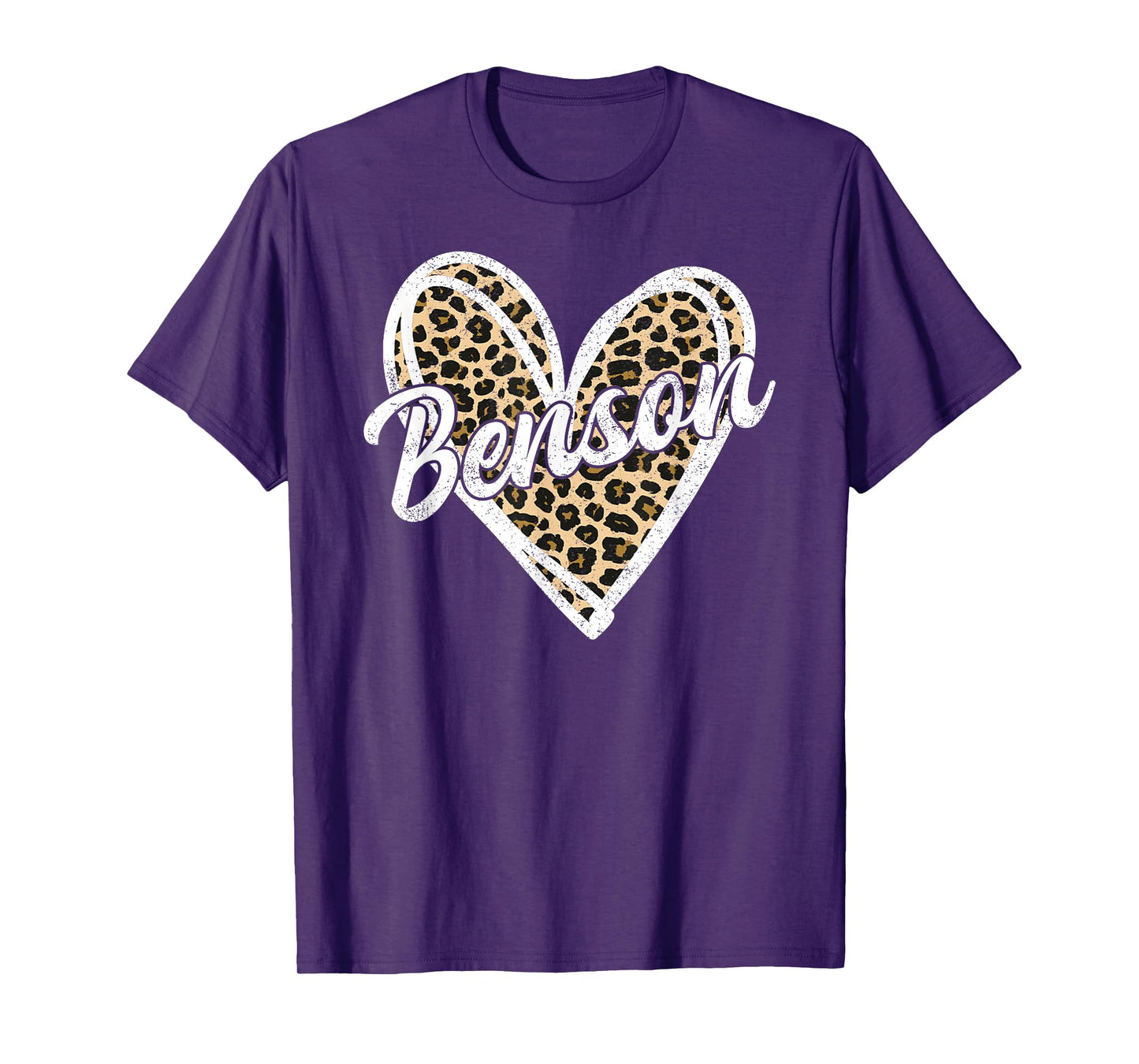 Retro Benson Heart Vintage Leopard Men Women Kid Girl T-Shirt