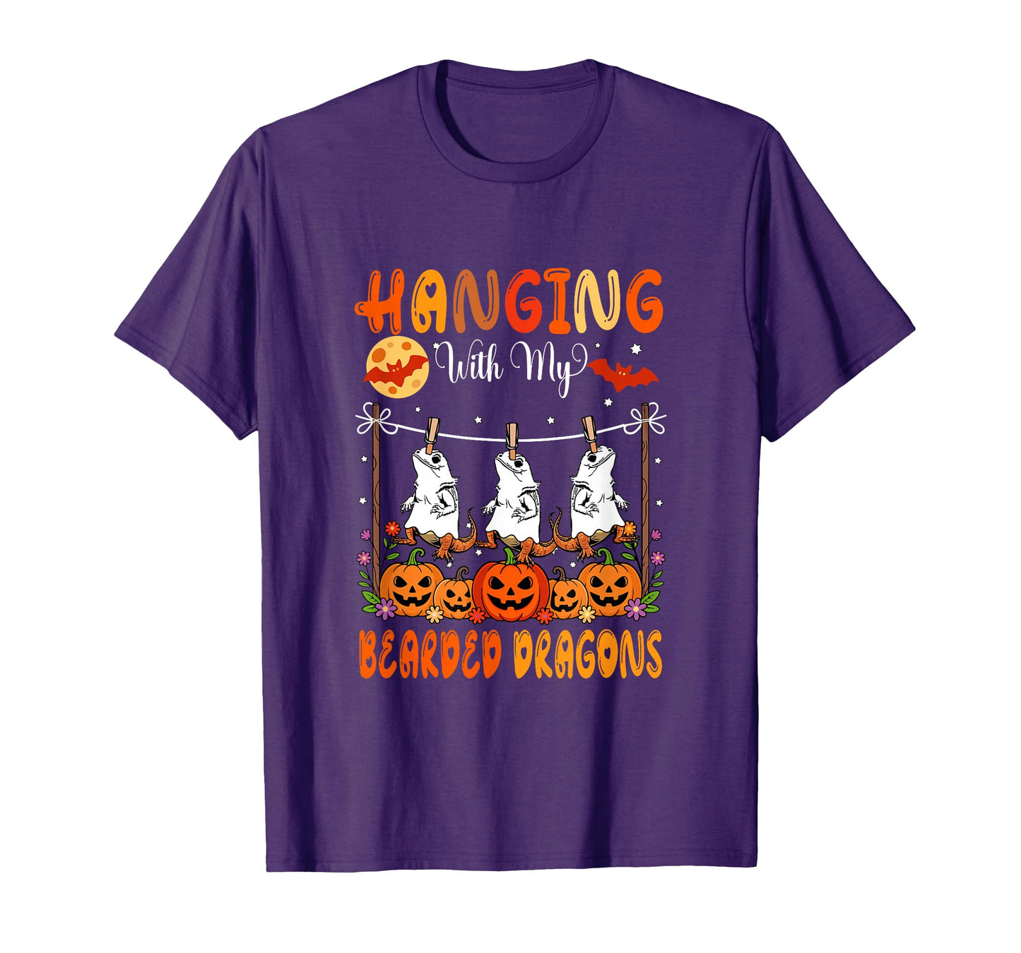 Hanging with My Bearded Dragons As Boo Costume Halloween T-Shirt