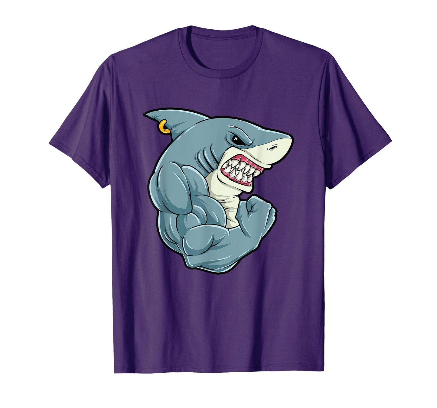 Fitness T-Shirt Shark At The Gym | Training Men Women Kids T-Shirt