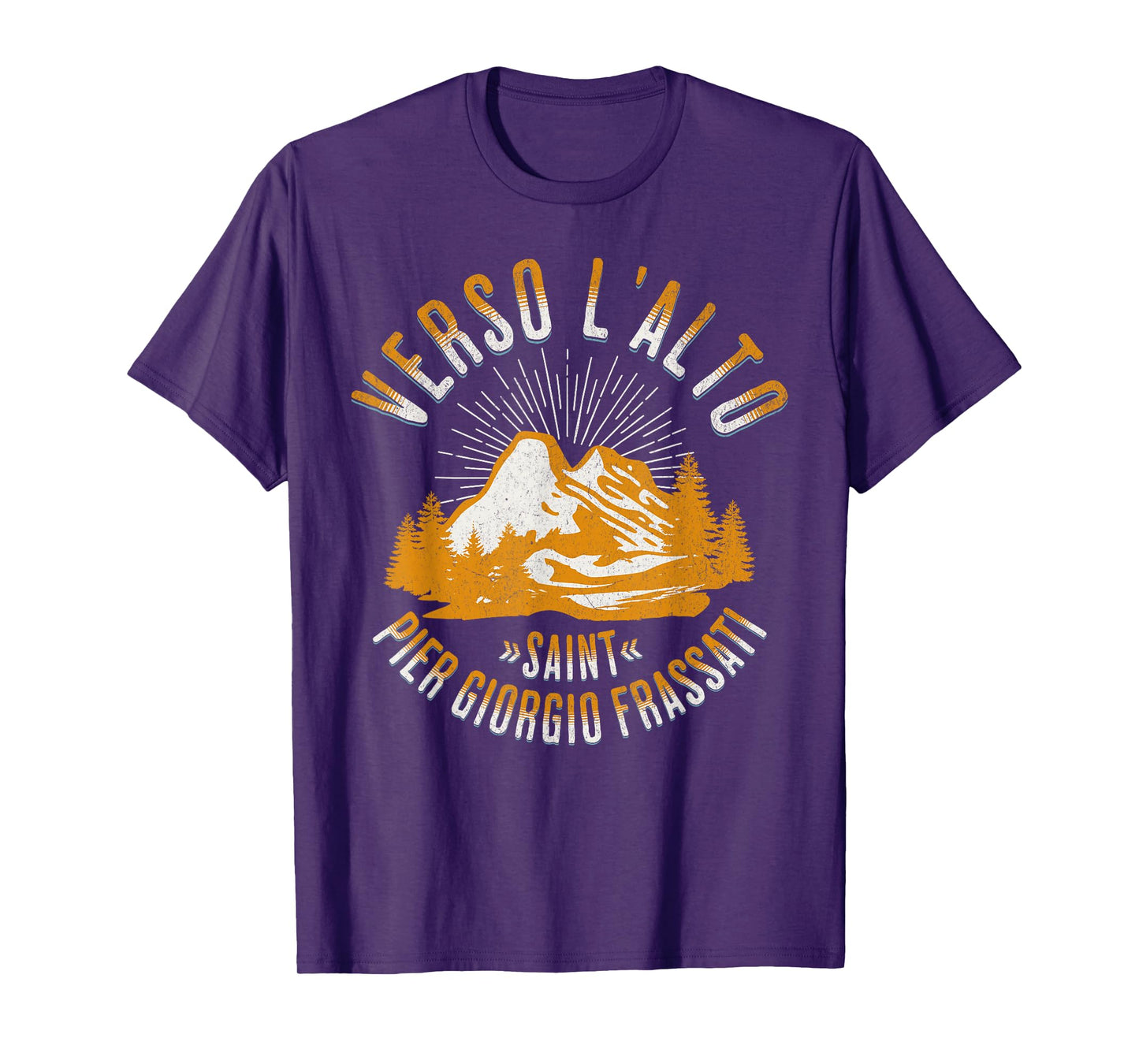 St Pier Giorgio Frassati Verso L'alto Mountains Climber T-Shirt