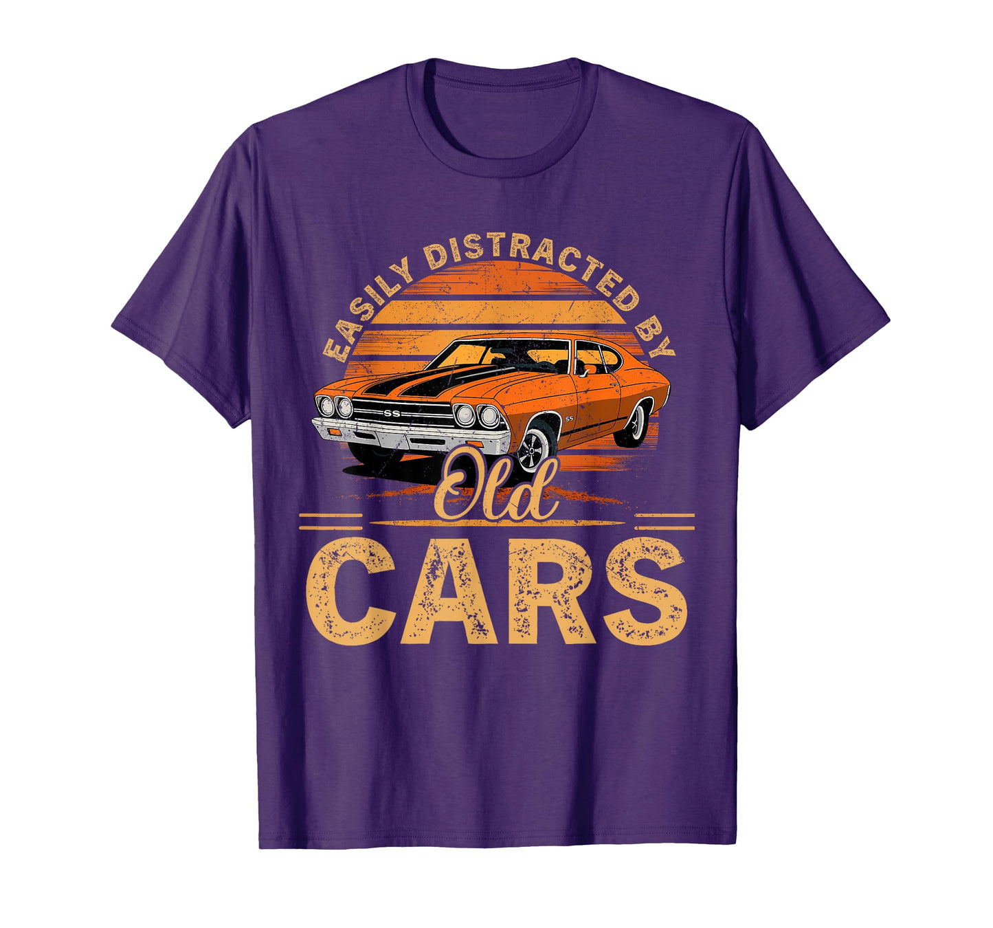 Easily Distracted by Old Cars Vintage Car Men Women T-Shirt