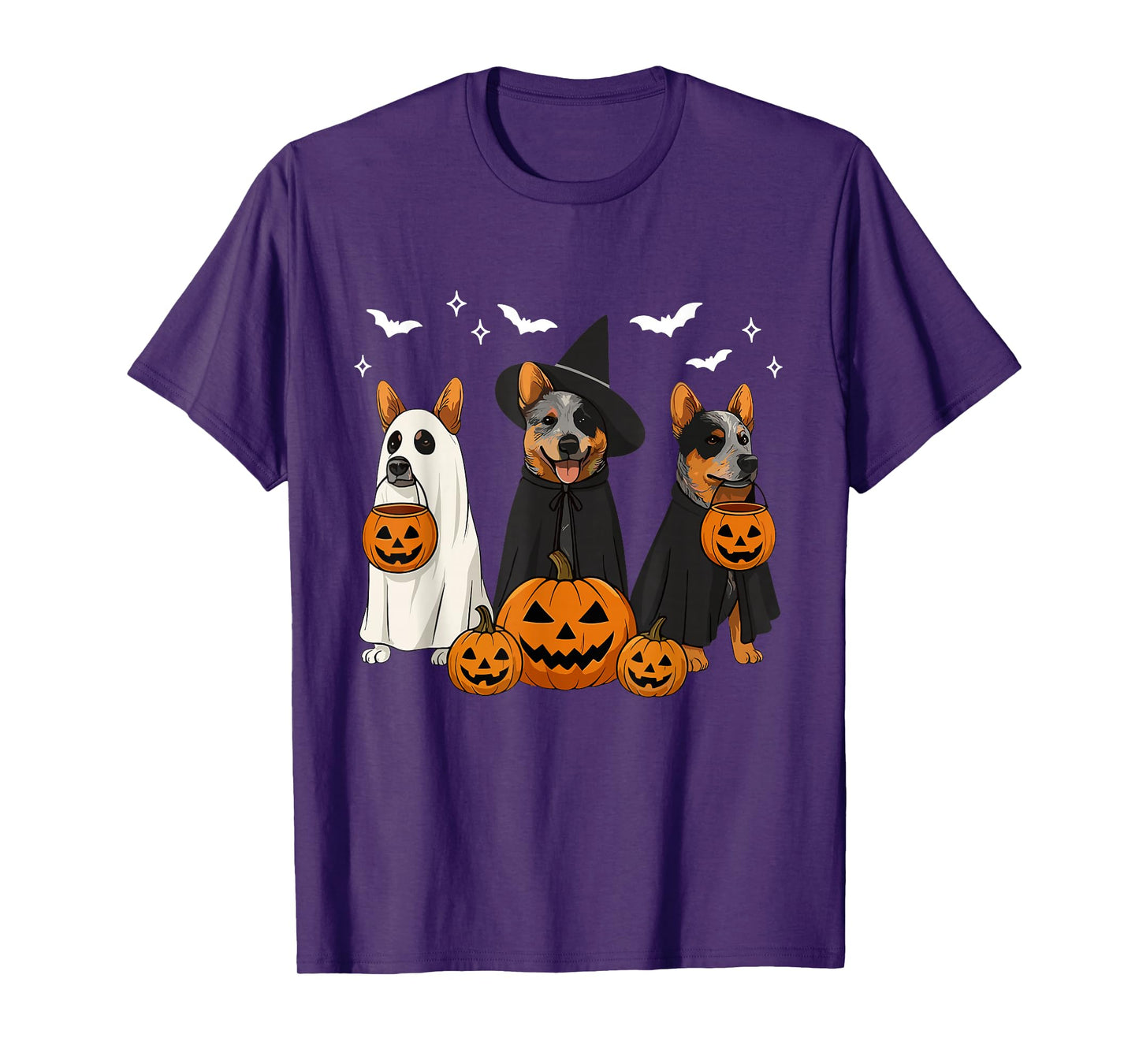 Australian Cattle Dog Halloween Cattle Dog Witch Heeler Dog T-Shirt