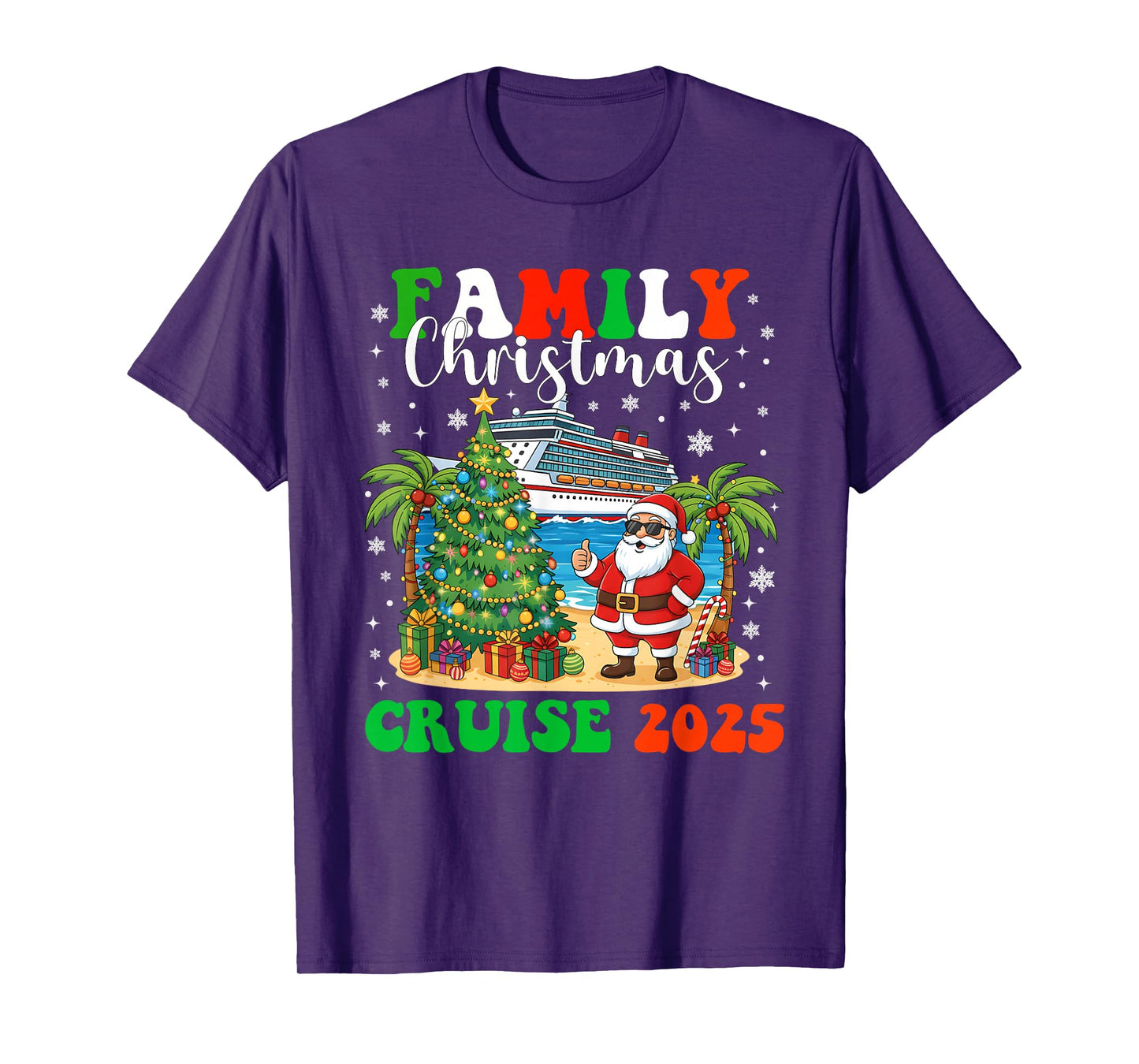 Family Christmas Cruise 2025 Matching Family Cruise Xmas T-Shirt