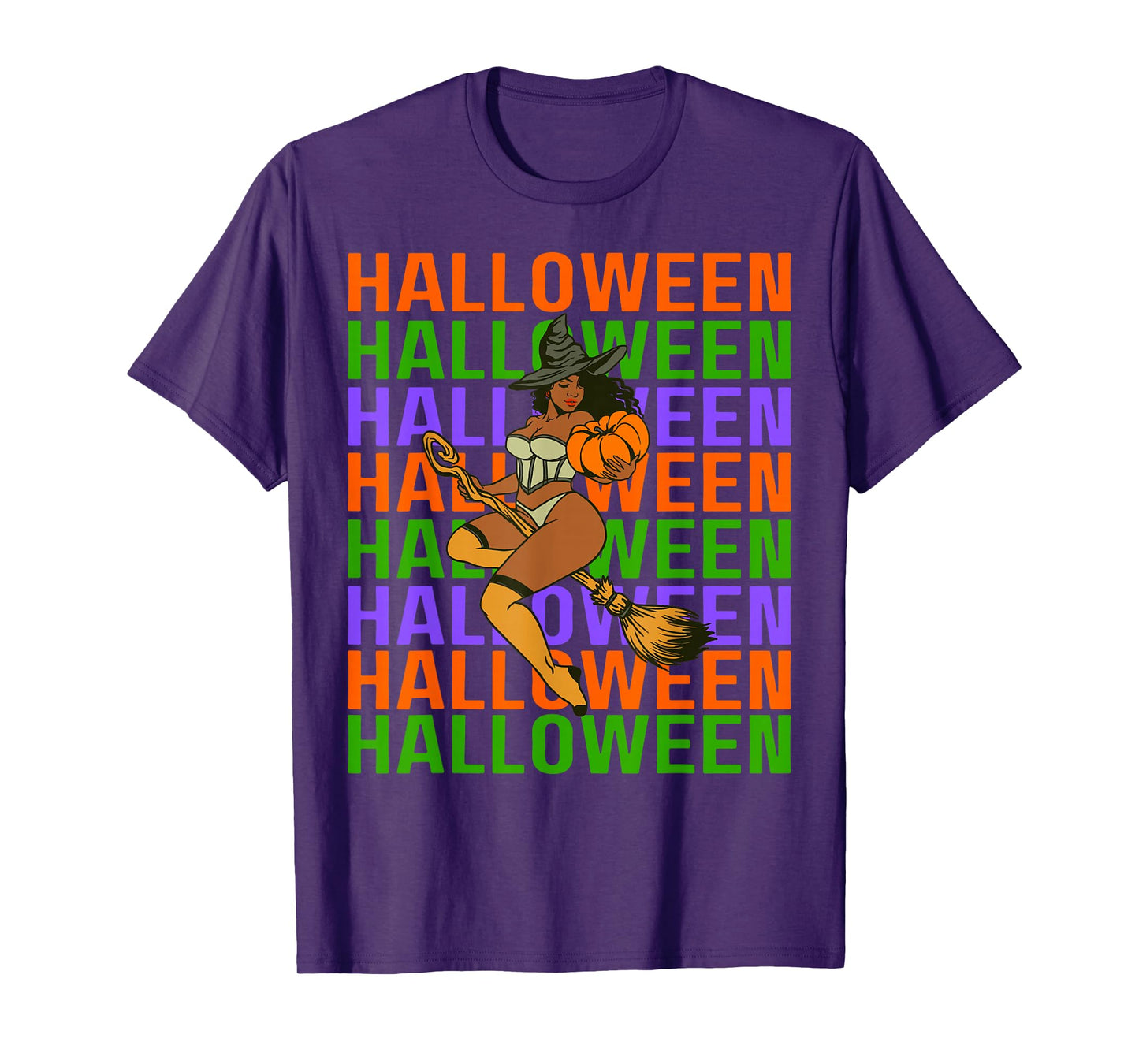 Funny Melanin Halloween Black Girl Magic Scary Blood Costume T-Shirt