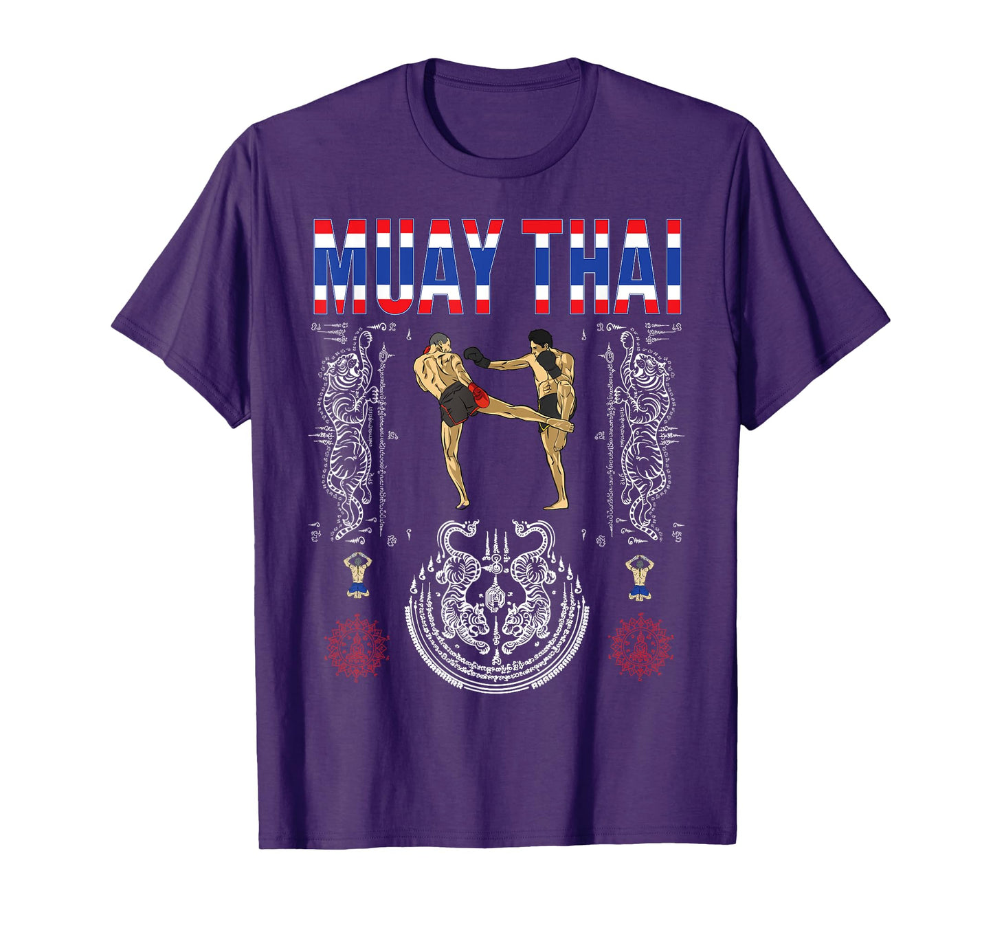 Sawadee thai traditional sak yant thai twin tiger muay thai T-Shirt