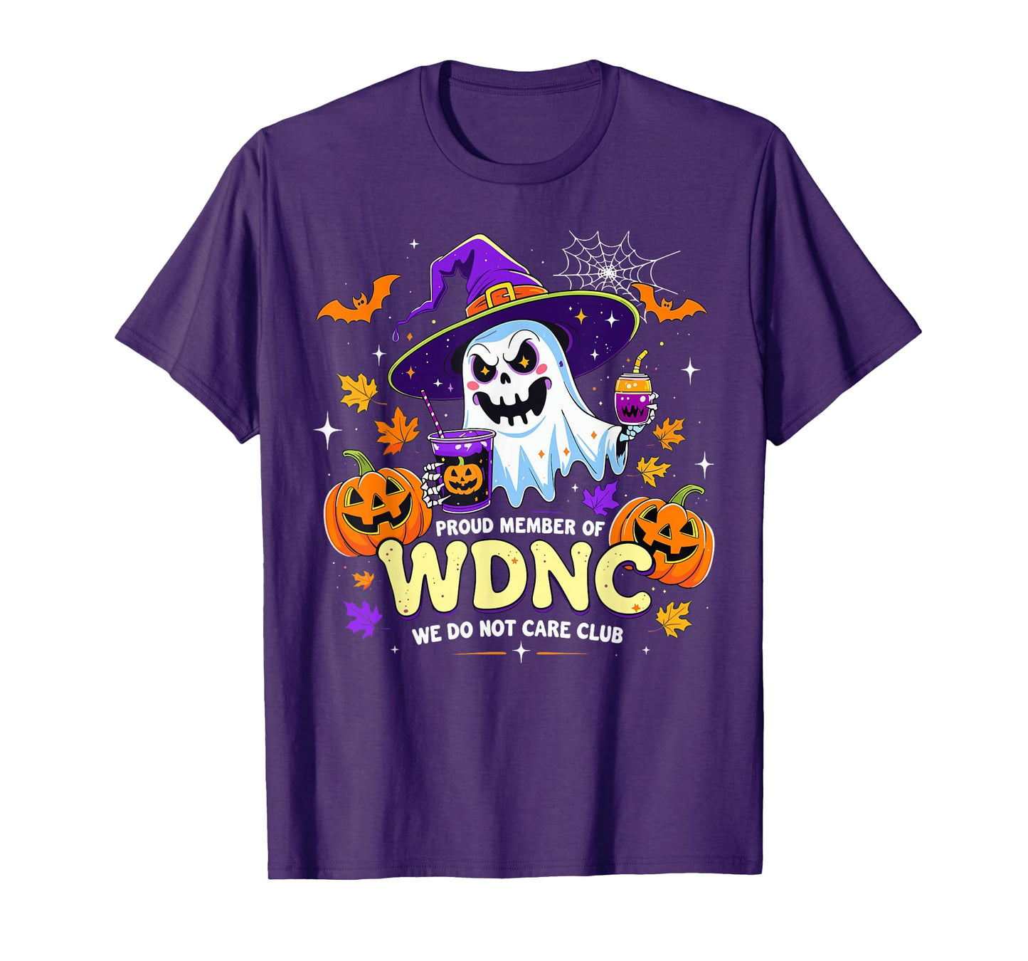 Proud Member WDNC We Do Not Care Club Halloween Witch Ghost T-Shirt