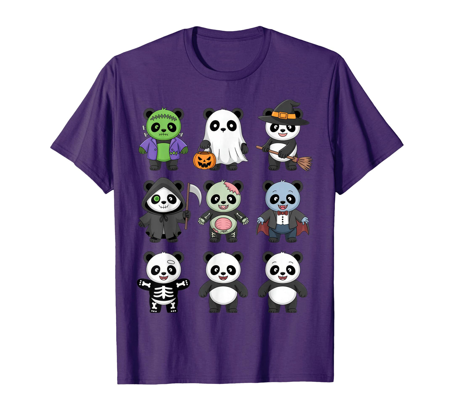 Cute Panda Costumes for Halloween Fun Kids Dress Up Party T-Shirt