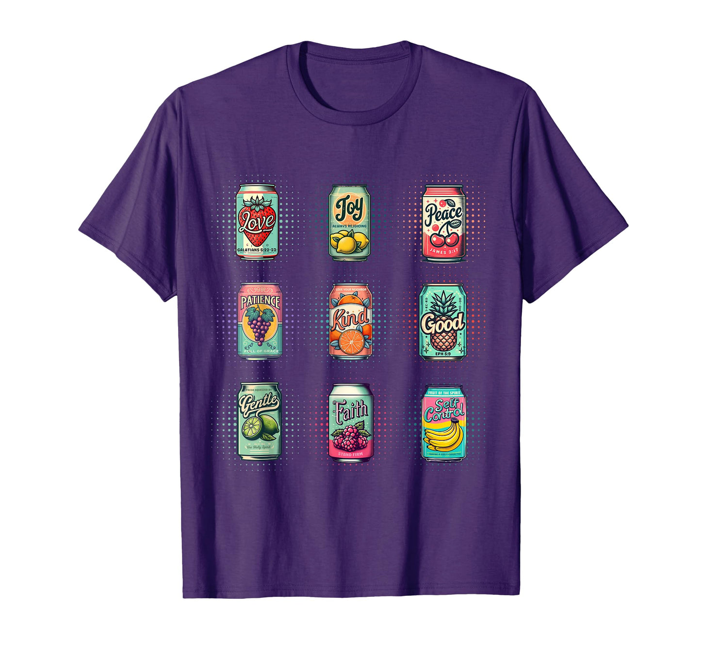 Retro Christian Vintage Fruit of the Spirit Soda Can T-Shirt