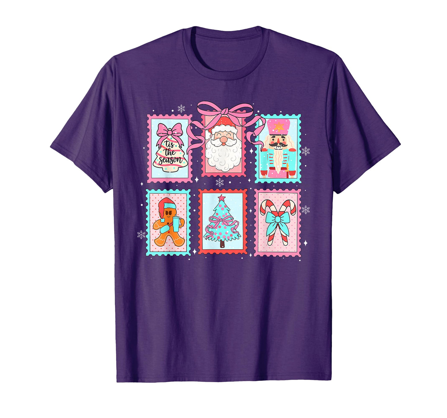 Coquette Christmas Tree Bow Santa Nutcracker Candy Girly T-Shirt